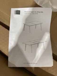 JOHN LEWIS NOTCH EXT DINING TABLE 6-8 SEATER (003334292)