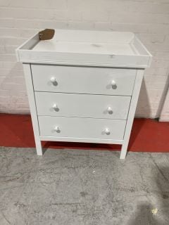 JOHN LEWIS ANYDAY WHITE 3 DRAW DRESSER RRP £189 (003342925)