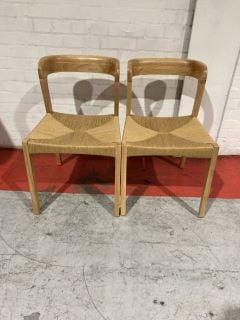 MELIA SET OF TWO DINING CHAIRS IN NATURAL