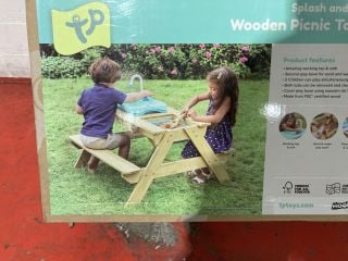 1 X SPLASH AND PLAY WOODEN PICNIC TABLE