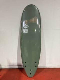 SOFTECH BOMBER FCS II 5'10FT SMOKE GREEN/WHITE SURFBOARD RRP £380