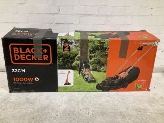 BLACK + DECKER 1000W 32cm ROTARY LAWN MOWER PLUS STRIMMER