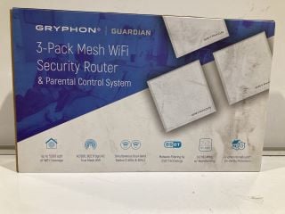 GRYPHON GUARDIAN 3-PACK MESH WiFi SECURITY ROUTER & PARENTAL CONTROL SYSTEM