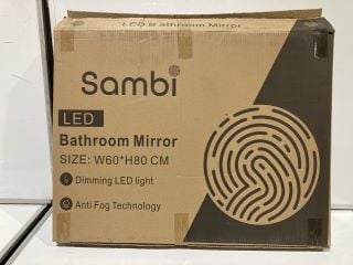 SAMBI LED BATHROOM MIRROR WITH ANTI FOG TECHNOLOGY W80 X 60CM