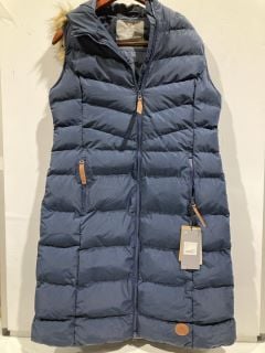 TRESPASS WOMEN'S AUDREY GILET IN NAVY BLUE SIZE L