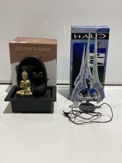 BOX OF TOYS & GADGETS TO INCLUDE HALO ENERGY SWORD ILLUMINATED COLLECTIBLE