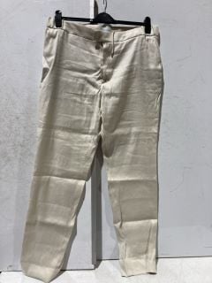 L'ESTRANGE LONDON THE 24 TROUSERS LINEN IVORY SIZE EXTRA EXTRA LARGE RRP £139