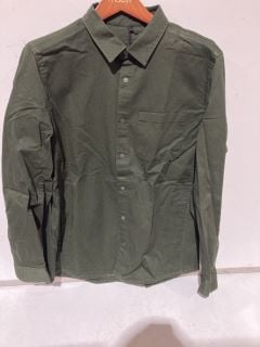 LESTRANGE LONDON THE 24 OVERSHIRT DARK KHAKI SIZE LARGE