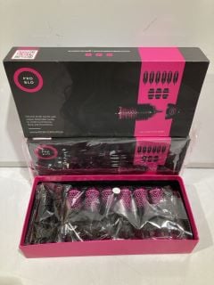 BOX OF ITEMS TO INCLUDE PRO BLO CERAMIC BRUSH BARRELS WITH UNIQUE DETACHABLE HANDLE