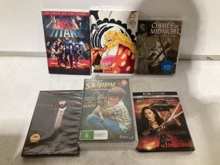 BOX OF DVDs TO INCLUDE THE LEGEND OF ZORRO 4K ULTRA HD