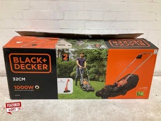 BLACK + DECKER 1000W 32cm ROTARY LAWN MOWER PLUS STRIMMER