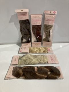 1 X BOX OF LULLABELLZ PREMIUM HAIR EXTENSIONS TO INCLUDE BLOW DRY 16" CLAW CLIP PONY COPPER RED