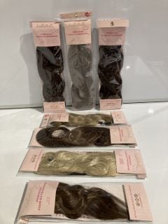 1 X BOX OF LULLABELLZ PREMIUM HAIR EXTENSIONS TO INCLUDE HALF UP HALF DOWN STRAIGHT TO 906 - SILVER GREY