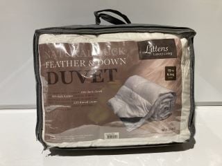 1 X LITTENS NATURAL DUCK FEATHER & DOWN DUVET 15% DUCK DOWN & 85% DUCK FEATHER  KING-SIZE (225 X 220 CM ) 15 TOG