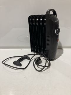 1 BOX OF ITEMS TO INCLUDE SCHALLEN BLACK MINI OIL FILLED HEATER 800 6 FIN SIZE 38 X 28 X 14 CM POWER 220-240V, 800W