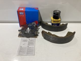 1 BOX OF ITEMS TO INCLUDE QUINTON HAZELL BRAKE PADS AND BRAKE DISC