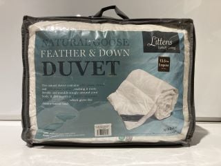 A LITTENS LUXURY LIVINGS NATURAL GOOSE FEATHER DUVET 13.5 TOG EMPEROR RRP £130