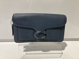 A BOX TO INCLUDE A COACH NEW YORK BLUE BAG