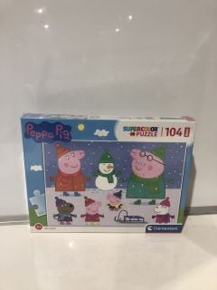 9 X  CLEMENTONI PEPPA PIG SUPERCOLOR PUZZLE 104 MAXI. SIZE 62 X 42 CM, AGE 4+