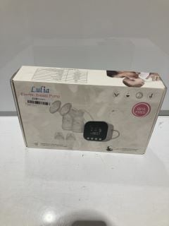 1 BOX OF ITEMS TO INCLUDE LULIA  ELECTRIC BREAST PUMP BPA FREE