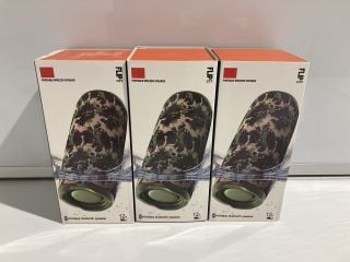 3 X FLIP 6 PORTABLE  ALL WEATHER WIRELESS SPEAKER WATERPROOF IPX6 3 X GREEN