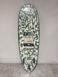 SOFTECH BOMBER FCS II SIZE 5'10 SMOKE GREEN AND WHITE SURFBOARD RRP £175