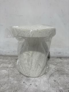 BELIANI SIDE TABLE CAORIA TERRAZZO EFFECT OFF WHITE SKU 28049