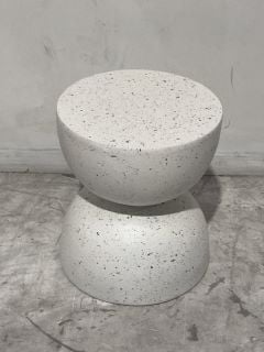 BELIANI SIDE TABLE CAORIA TERRAZZO EFFECT OFF WHITE SKU 28049 RRP £90