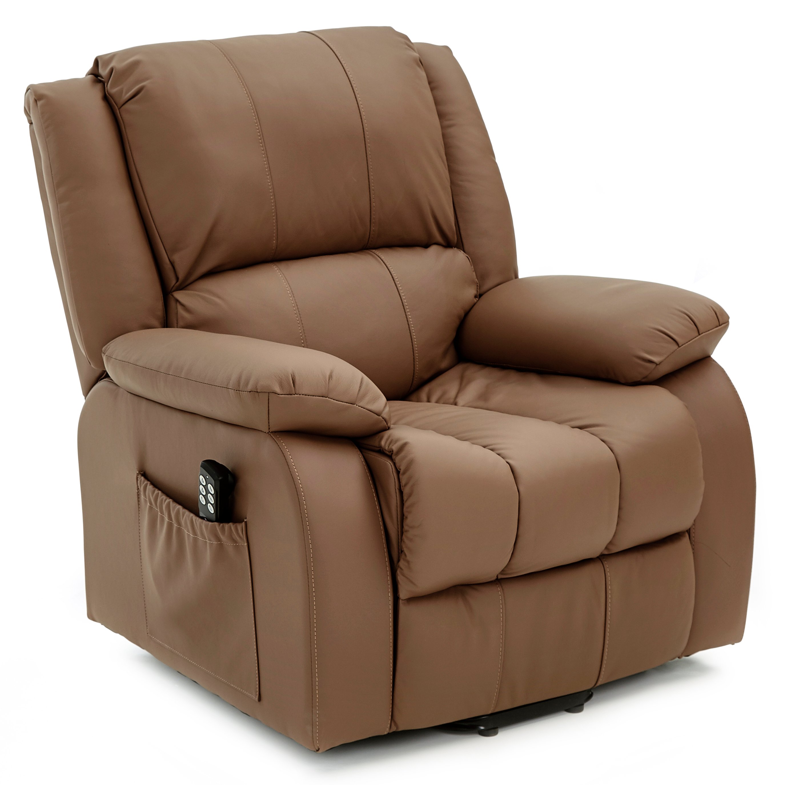 CARECO TRUFFLE LEATHER MAXICOMFORT OASIS RISER RECLINER RRP £749.99