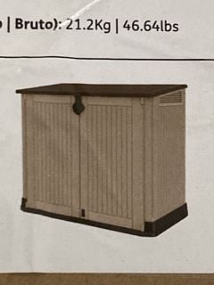 KETER STORE IT OUT MIDI BEIGE AND BROWN 880L GARDEN STORAGE BOX 1135MM X 1320MM RRP £125