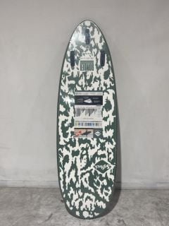 SOFTECH BOMBER FCS II SIZE 5'10 SMOKE GREEN AND WHITE SURFBOARD RRP £175