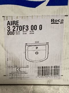 ROCA AIRE ROUND 550 X 450MM BASIN 1 TAPHOLE WHITE SKU 3270F3000 RRP £180.34