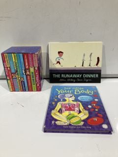 A BOX TO INCLUDE ASSORTED KIDS BOOKS