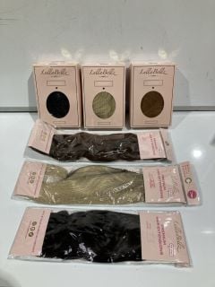 A BOX TO INCLUDE ASSORTED LULLABELLA HAIR EXTENSIONS RRP £32 EACH