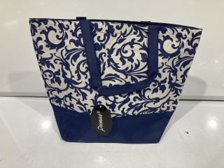 ASSORTED NAVY BLUE PATTERNED BAGS