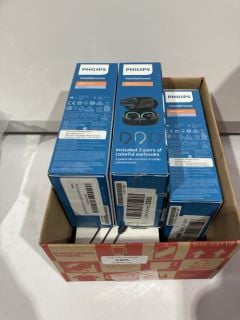 BOX OF ITEMS TO INCLUDE PHILIPS HEADPHONES