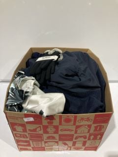 BOX TO INCLUDE HUSH NAVY BLAZER SIZE 10, TOTES SMARTOUCH THERMAL GLOVES