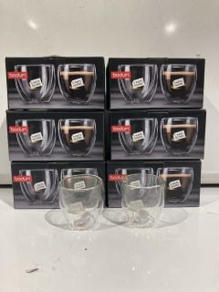 4 X BODUM 2 PCS GLASS DOUBLE WALL EXTRA SMALL