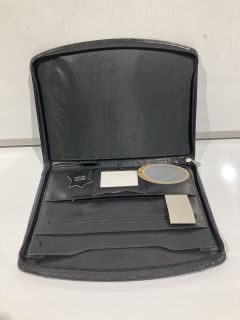 BESPOKE SMALL DOCUMENT CASE LONDON GRAIN IN BLACK RRP £750