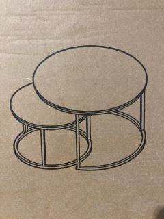 1 X METAL BLACK CIRCULAR TABLE