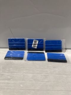 BOX OF ITEMS TO INCLUDE BLUE VINYL SQUEEGEE