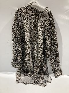 BOX OF ITEMS TO INCLUDE LEOPARD PRINT BLOUSE 12 RRP £49.98