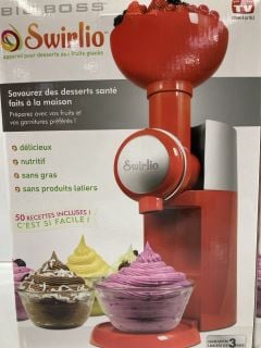 2 X BIG BOSS SWIRLIO FROZEN FRUIT DESSERT MAKER