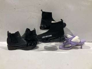 3 X SHOES TO INCLUDE DUNE LONDON PADDED LOOP TOE POST LILAC LEATHER UK SIZE 3 RRP £180