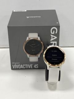 GARMIN VIVOACTIVE 4S SMARTWATCH IN WHITE/GOLD: MODEL NO A03558 (WITH BOX & CHARGING CABLE) [JPTM126531]