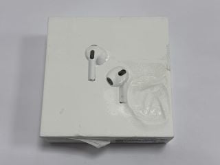 APPLE AIRPODS (3RD GEN) HEADPHONES IN WHITE: MODEL NO A2565, A2564, A2897 (WITH BOX & CHARGE CABLE) [JPTM126536]