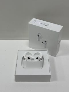 APPLE AIRPODS WITH WIRELESS CHARGING CASE WIRELESS EARPHONES IN WHITE: MODEL NO A2564 A2897 A2565 (WITH BOX & CHARGER CABLE) [JPTM126697]