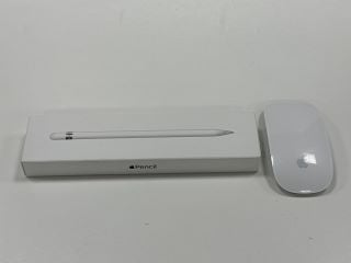 APPLE PENCIL (1ST GEN) AND MAGIC MOUSE (A1296) SMART DEVICE ACCESSORIES IN WHITE. (UNIT ONLY) [JPTM126754]