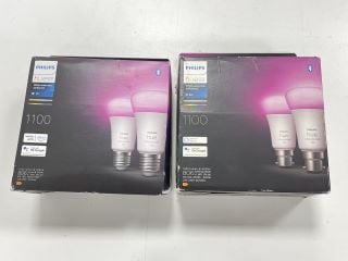 2X PHILIPS HUE 1100 2PACK SMART LIGHT BLUBS. [JPTM126802]