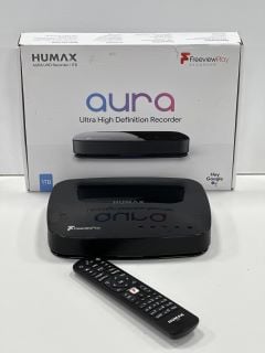 HUMAX AURA UHD 1TB RECORDER TV STREAMING BOX IN BLACK: MODEL NO FVP-4KGTR/GB/1TB (WITH BOX & ALL ACCESSORIES) [JPTM126580]